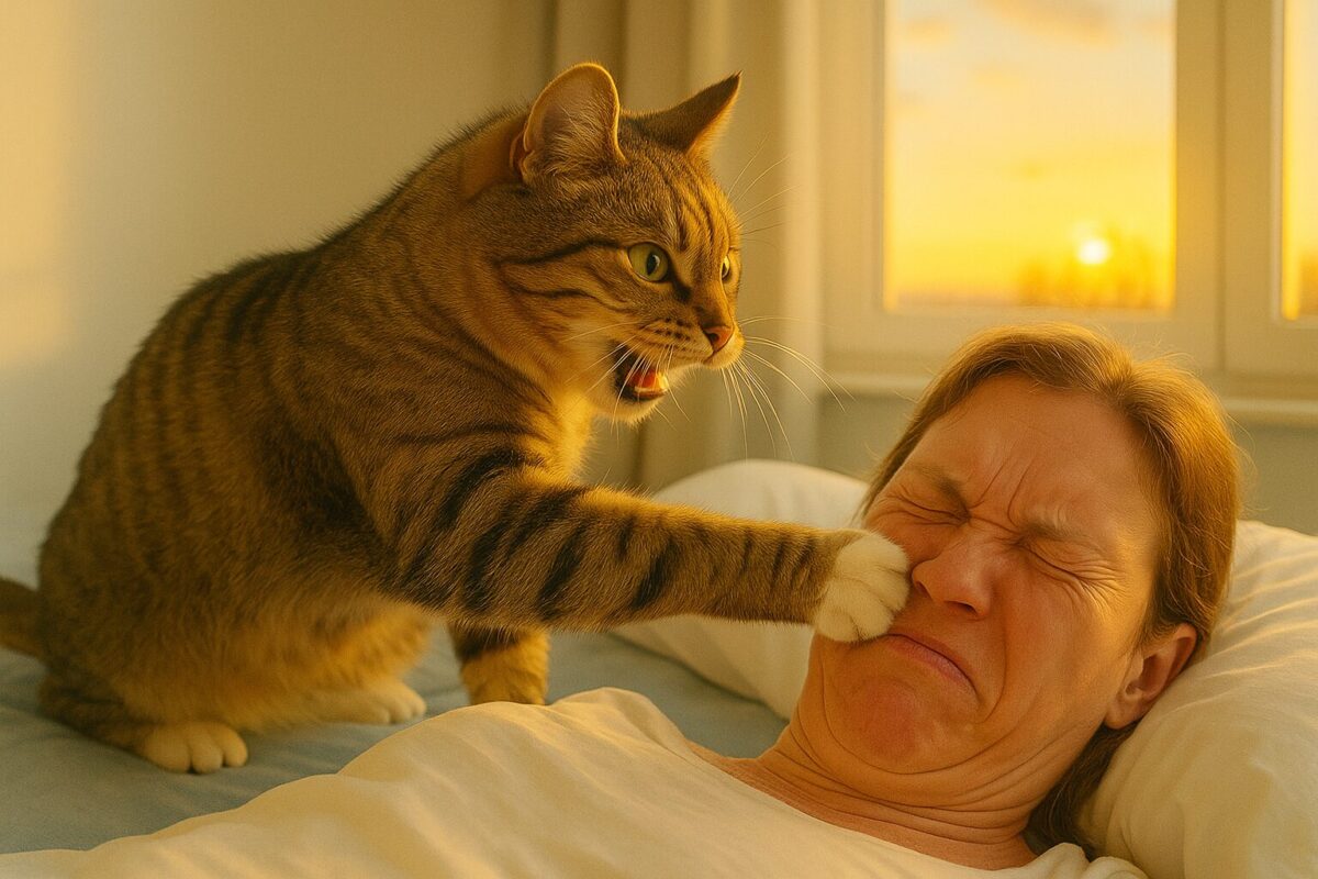 猫が早朝に飼い主を起こす理由とは？改善するための夜の習慣づくり