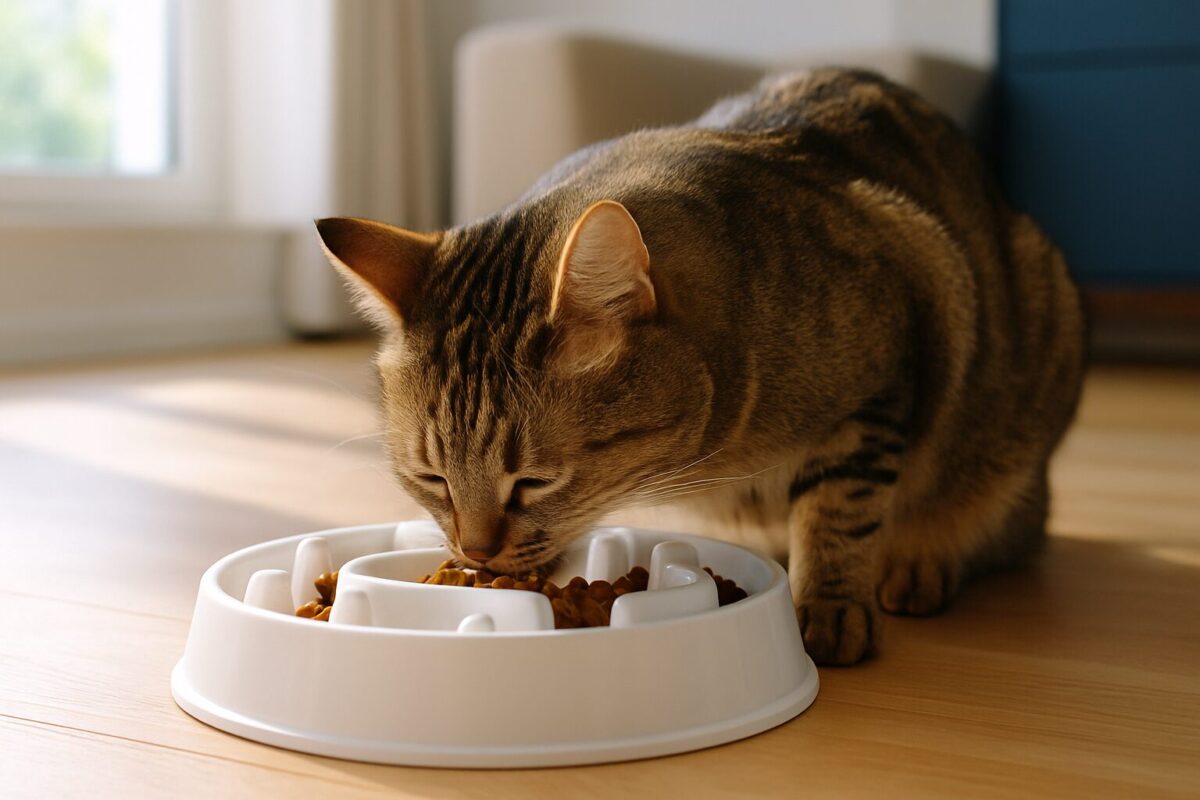 猫の早食いが止まらない！工夫次第でゆっくり食べてくれる与え方のヒント
