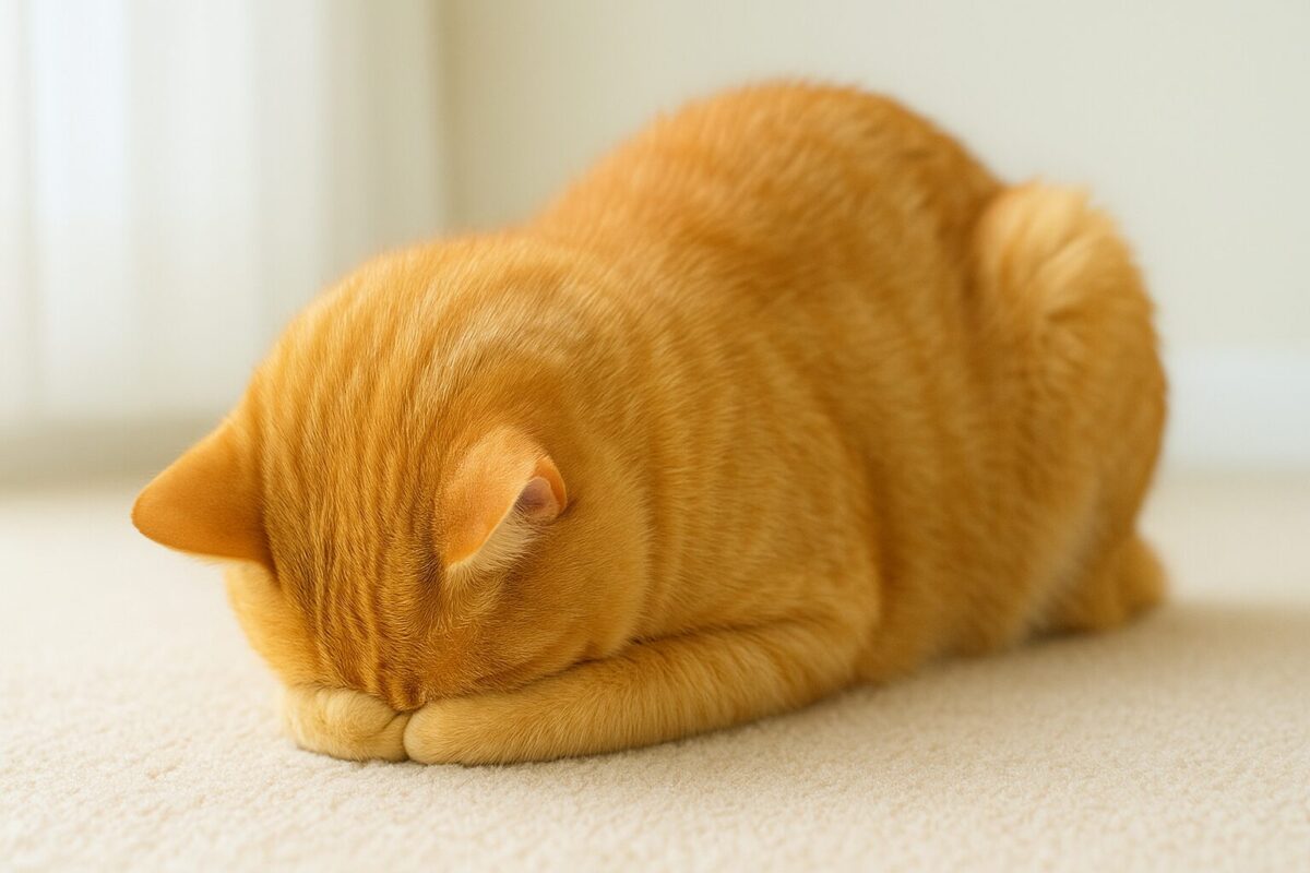 猫の「ごめん寝」はかわいいだけじゃない？注意点とヘッドプレッシングとの違いについて