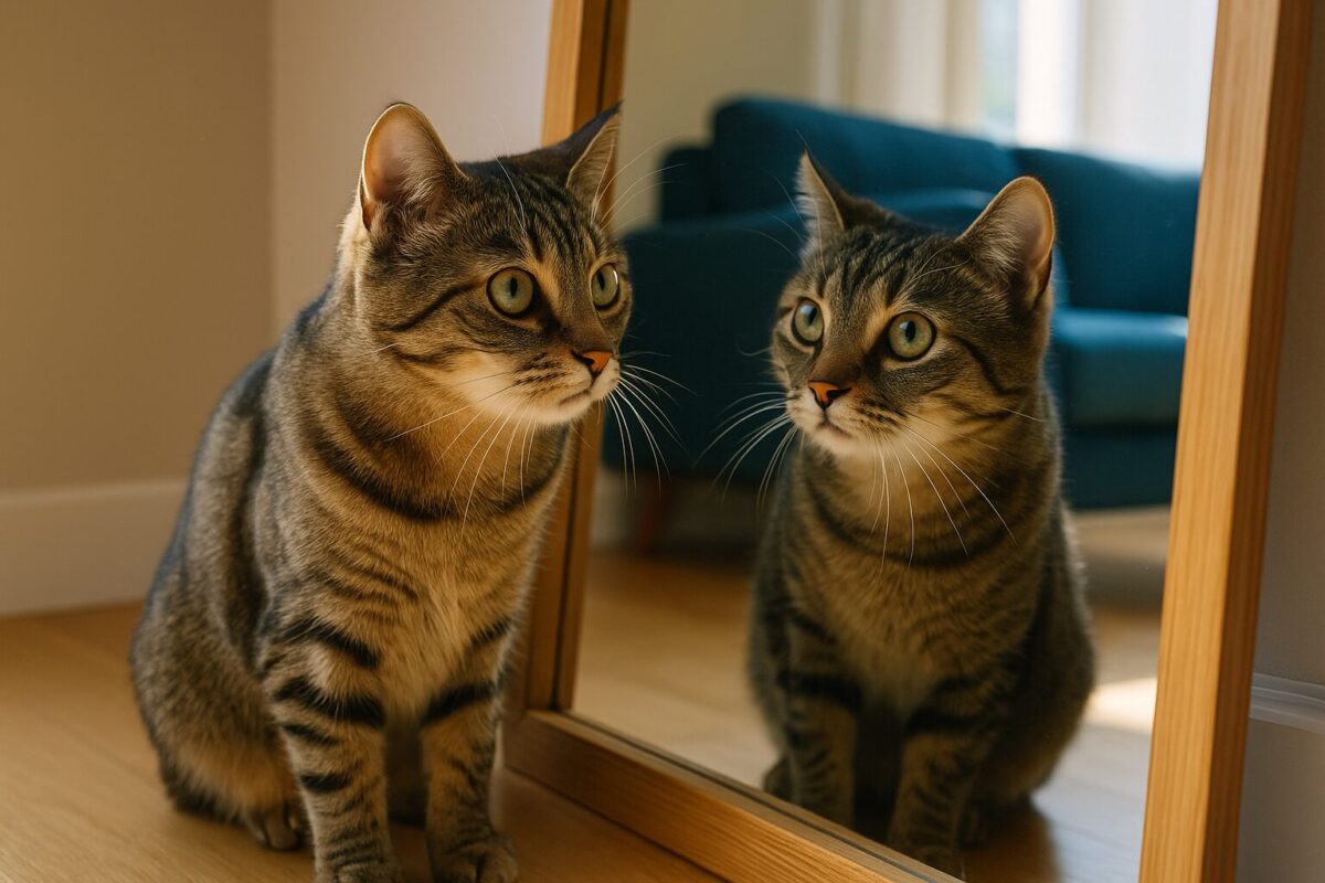 猫が鏡を見るときの心理とは？自分だとわかってるの？