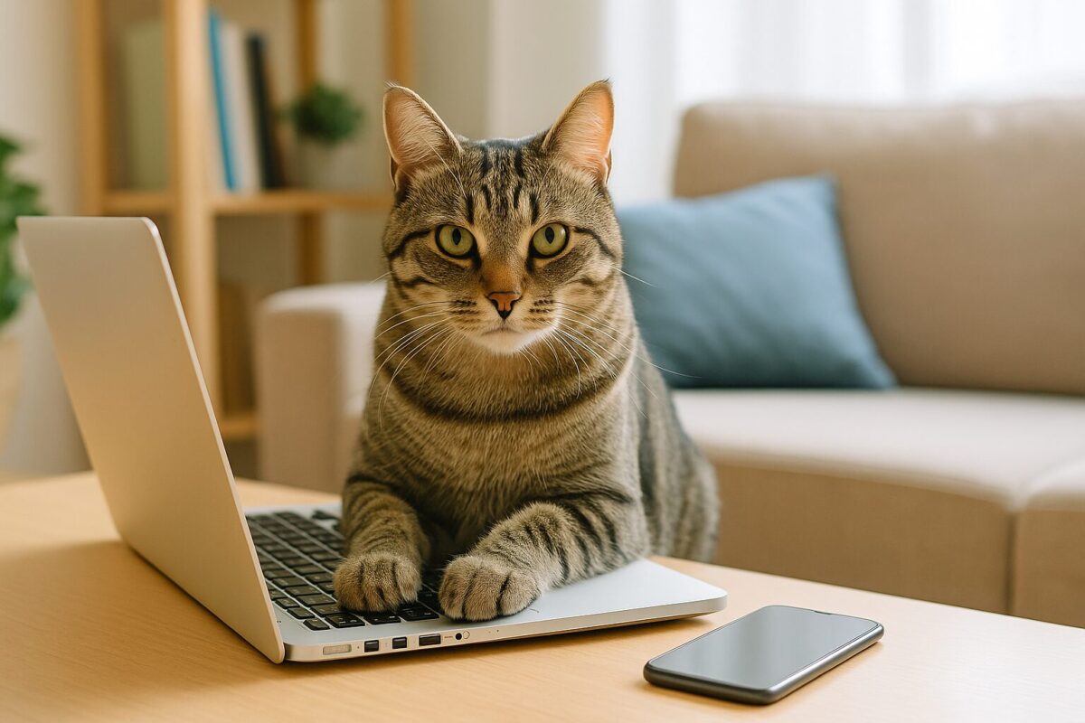 猫がスマホやパソコンに乗る理由とは？構ってほしいサイン？