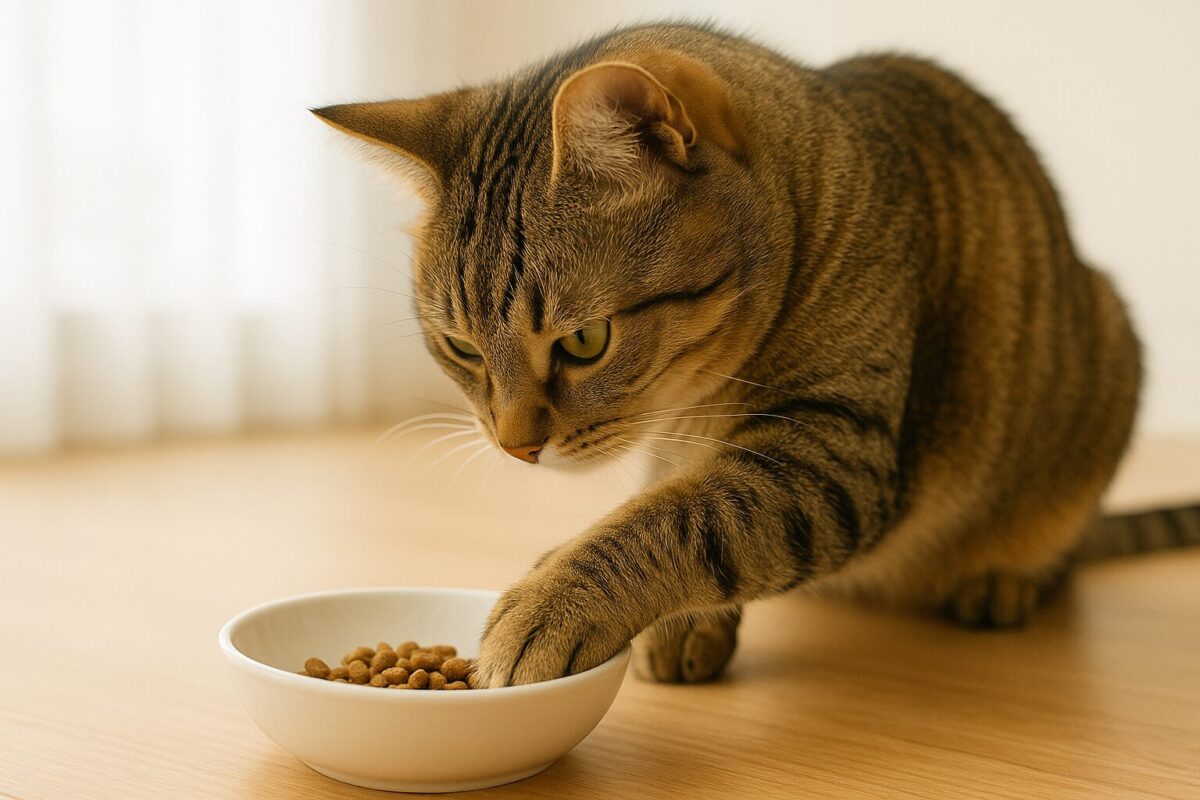 猫がご飯を手でかく仕草の理由とは？本能・環境・ストレスから見る背景と対策