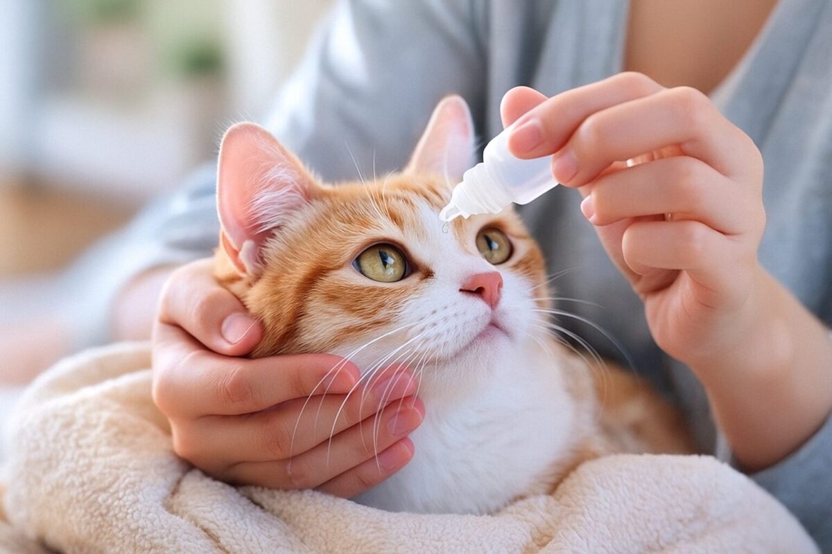 猫の目薬を失敗せずに点眼する方法とコツを解説。嫌がる猫にも優しくできる正しい手順