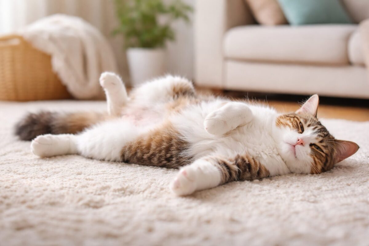 猫がへそ天（仰向け）で寝るのはなぜ？安心のサインから病気の可能性・注意点まで解説